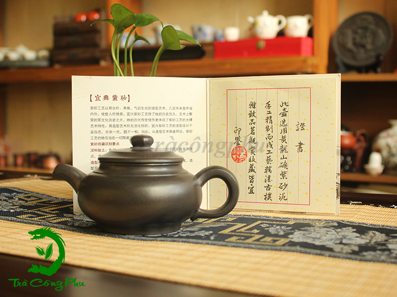 Ấm Tử Sa Phỏng Cổ Hắc Kim Sa - ATS1280